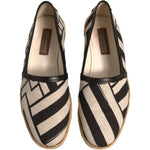 Dolce & Gabbana Black White Stripes Slip On Espadrille Shoes MV6824-42