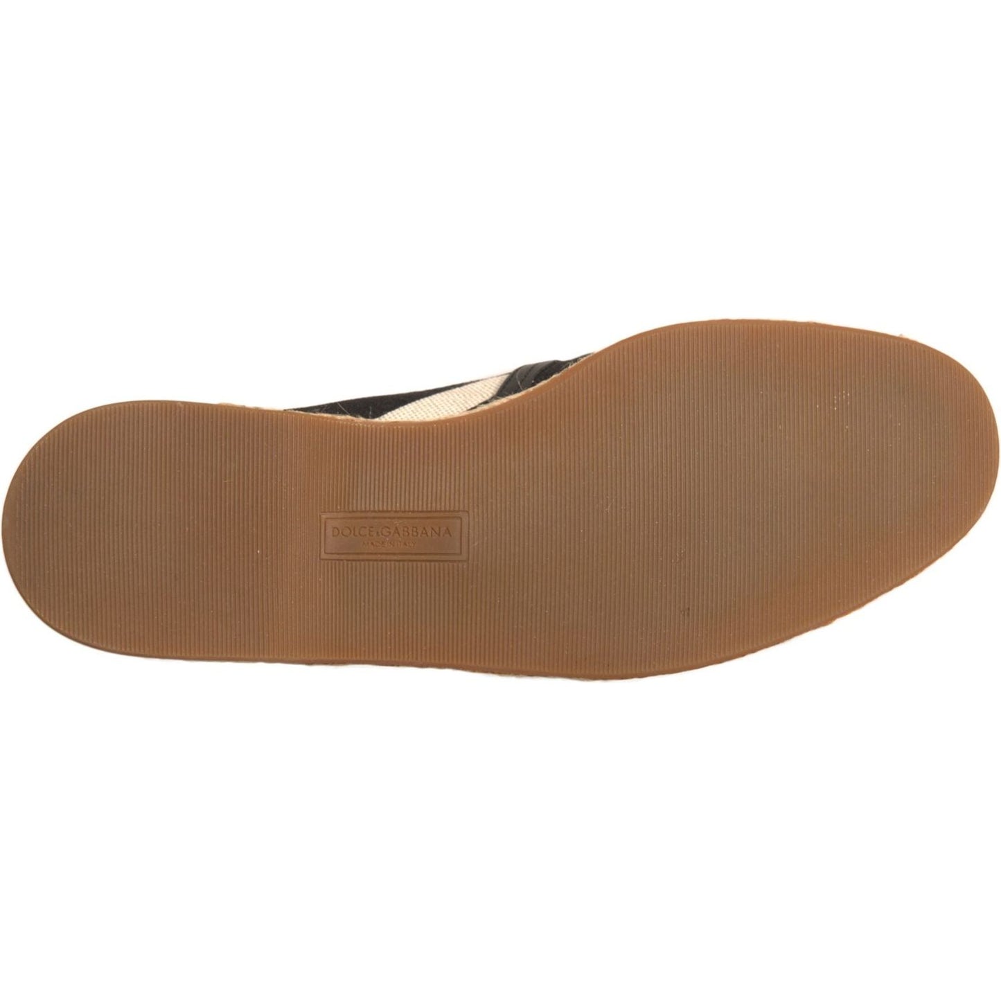 Dolce & Gabbana Black White Stripes Slip On Espadrille Shoes MV6824-42