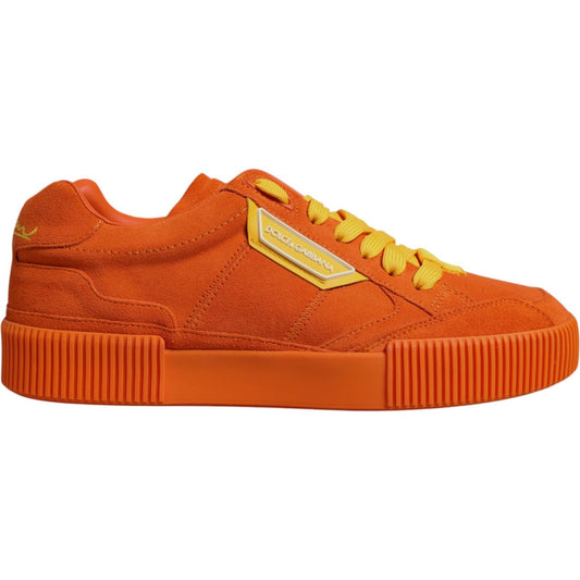 Dolce & Gabbana Orange Miami Leather Low Top Sneakers Shoes MV6741-40