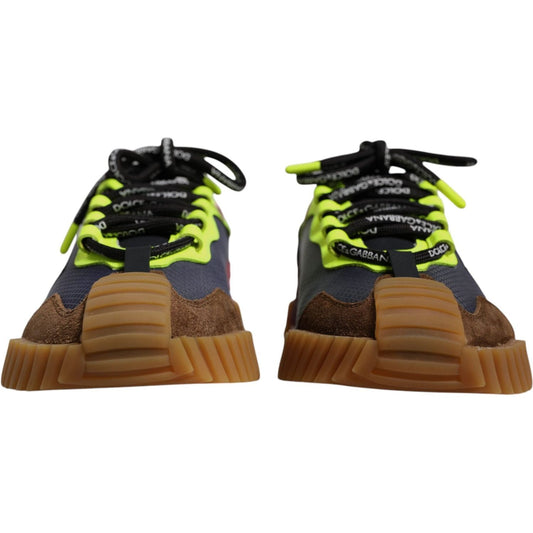 Dolce & Gabbana Multicolor Nylon Low Top NS1 Sneakers Shoes MV7966-40