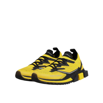 Dolce & Gabbana Yellow SORRENTO Sport Stretch Sneakers Shoes