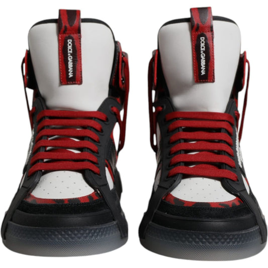 Dolce & Gabbana Multicolor Leather High Top Sneakers Shoes MV6805-40.5