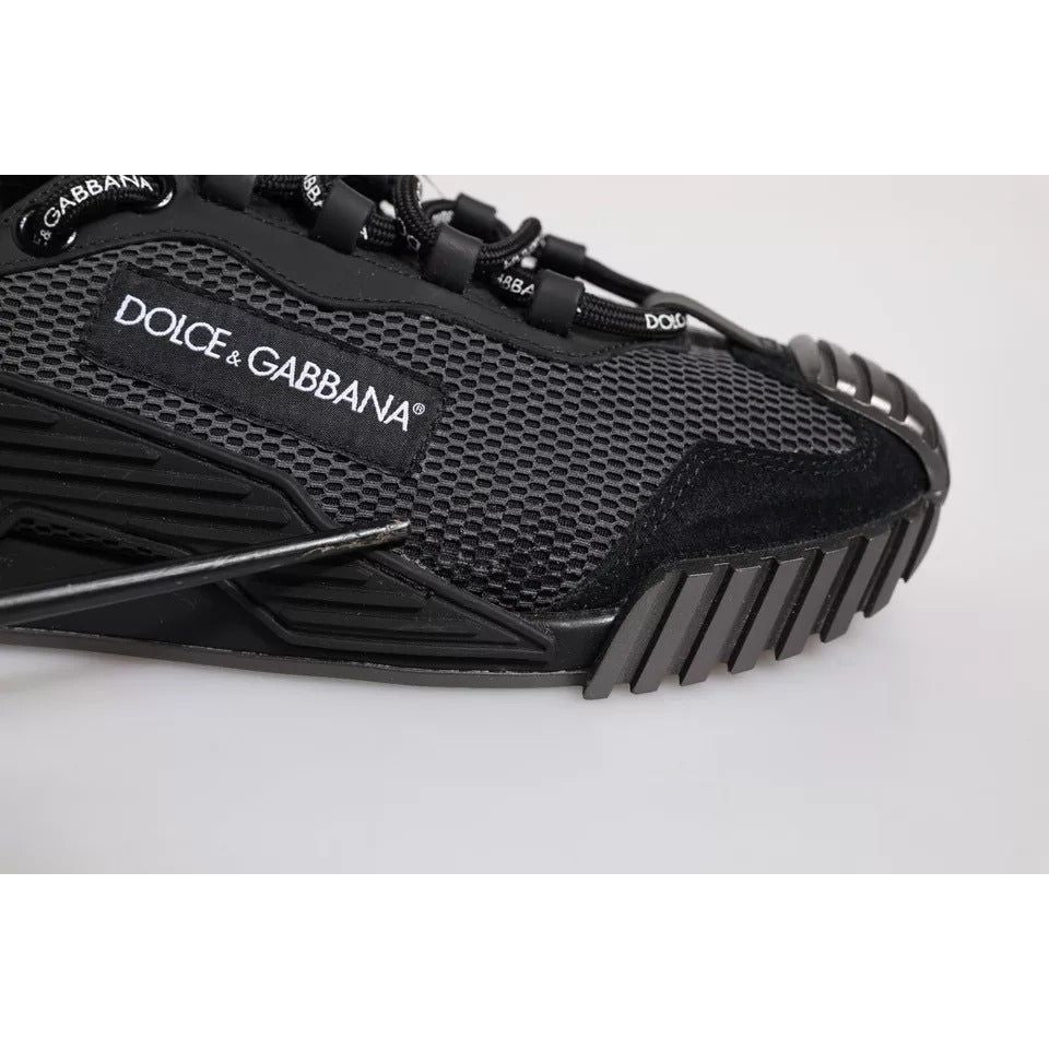 Dolce & Gabbana Black Nylon NS1 Low Top Men Sneakers Shoes MV6814-40