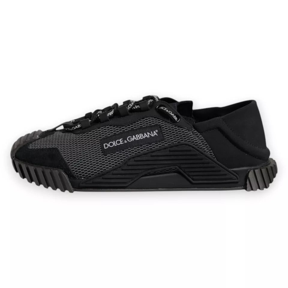 Dolce & Gabbana Black Nylon NS1 Low Top Men Sneakers Shoes MV6814-40