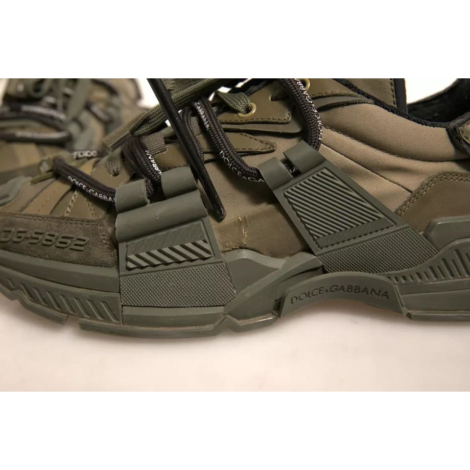 Dolce & Gabbana Military Green Space Low Top Sneakers Shoes