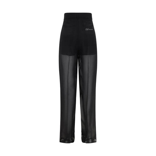 Blumarine Semi-sheer georgette Pants BL-P522P164AN0990-IT44 | L