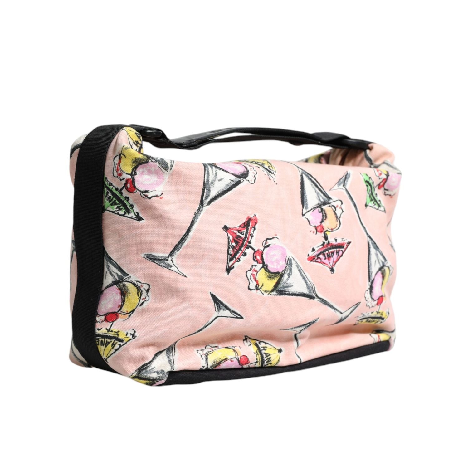 Chanel Pink Cruise Collection Parfait Canvas Printed Bag Purse