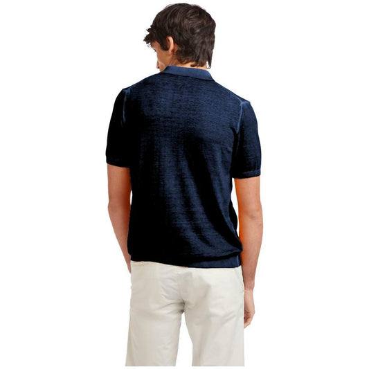 AT.P.CO Blue Cotton Polo Shirt AT-14679-S