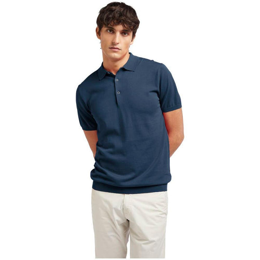 AT.P.CO Blue Cotton Polo Shirt AT-14680-S
