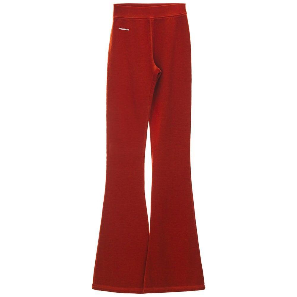 Dsquared² Red Cotton Flared Pant DS-5249665-M