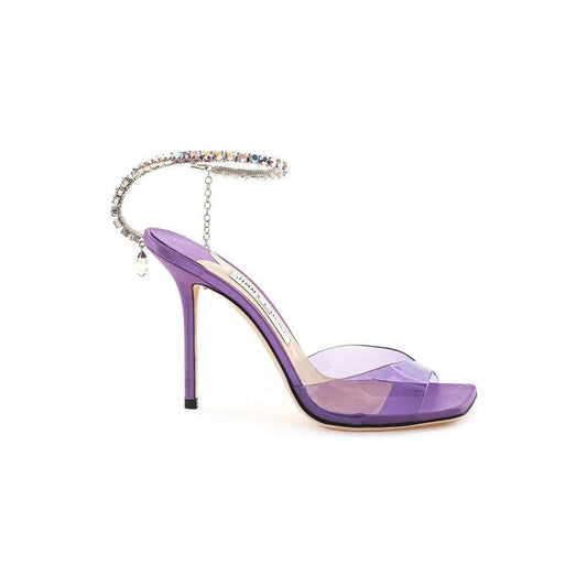 Jimmy Choo Purple Raso Sandal Jimmy Choo Light Gray