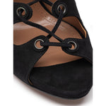 Alaïa Black Suede Leather Sandal AL-8445676-EU38.5/US8.5