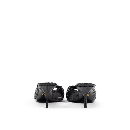 Dolce & Gabbana Black Snake Skin Sandal