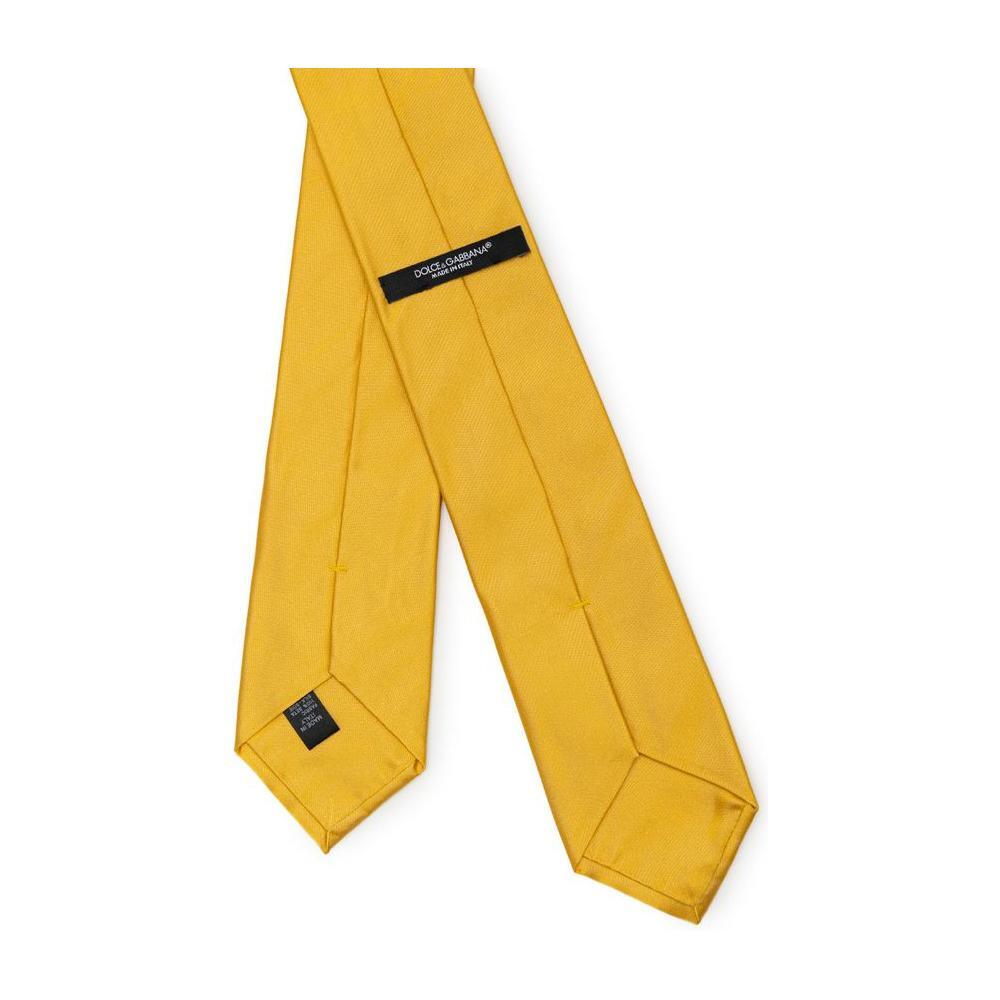 Dolce & Gabbana Gold Silk Ties & Bowty