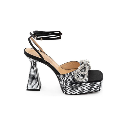 MACH & MACH Chic Black Leather Platforms for Elevated Style MACH & MACH Black