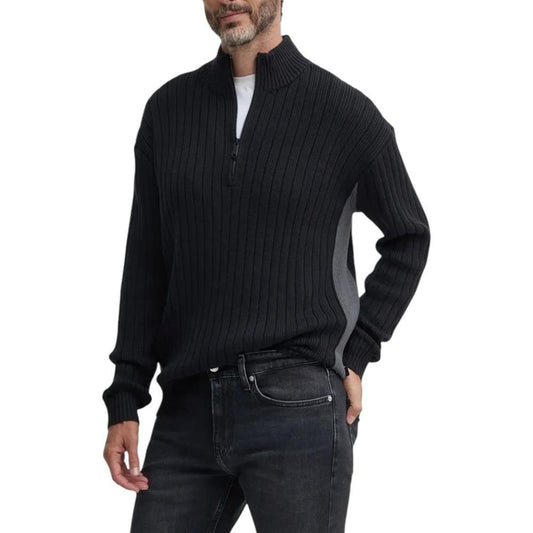 Calvin Klein Jeans Black Cotton Cardigan CA-16499800009-IT44 | S