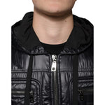 Dolce & Gabbana Black Nylon Hooded Full Zip Blouson Jacket JKT4188-50
