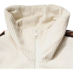 Dolce & Gabbana Beige Logo Applique Cotton Corduroy Full Zip Jacket JKT4189-50
