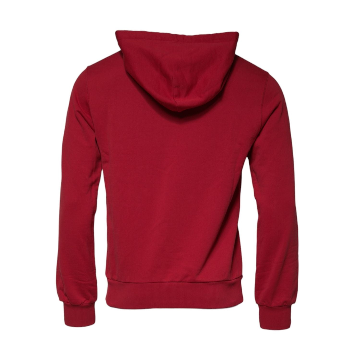 Dolce & Gabbana Red Cotton Logo Hooded Sweatshirt Sweater