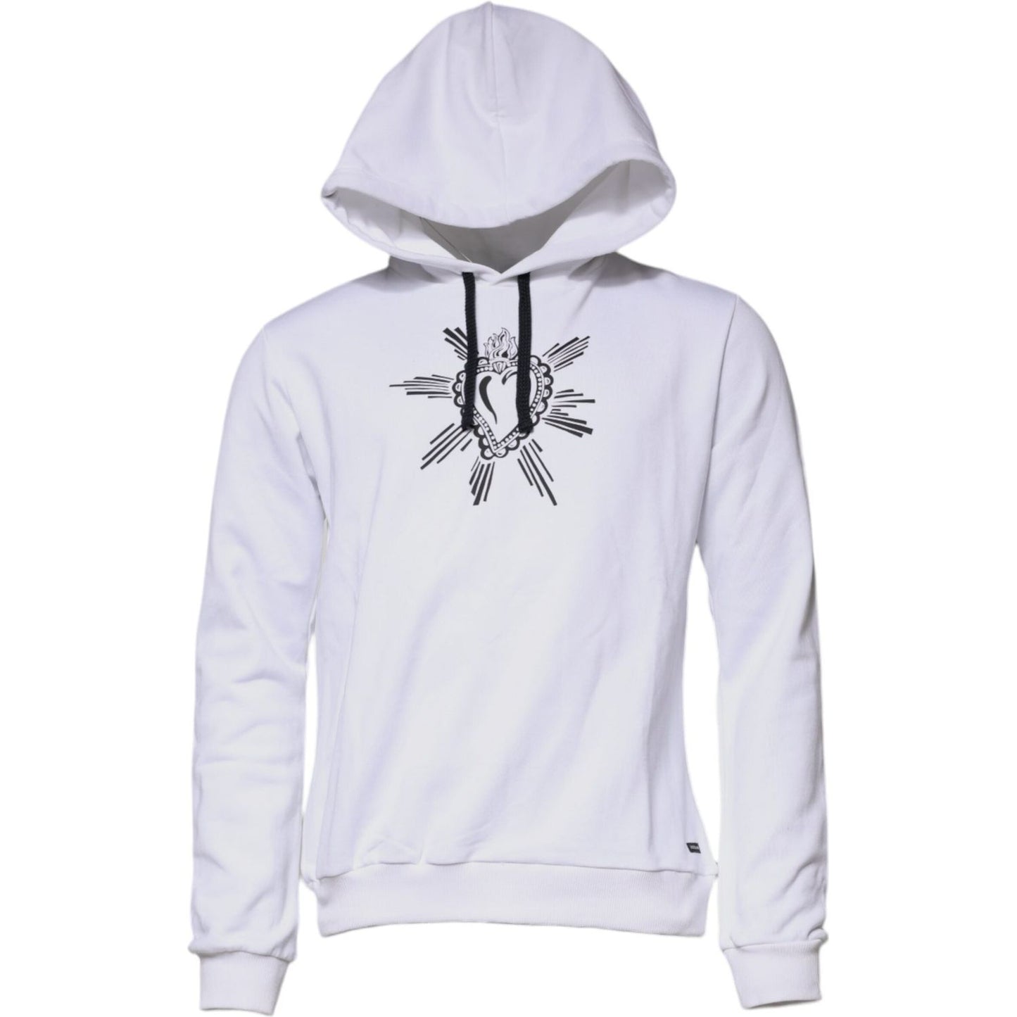 Dolce & Gabbana White Sacred Heart Hooded Sweatshirt Sweater