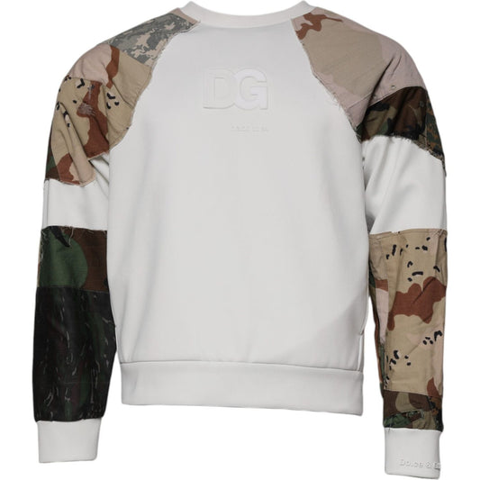 Dolce & Gabbana Multicolor Patchwork Cotton Crew Neck Sweater TSH878558-44