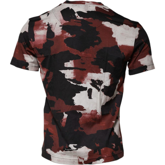 Dolce & Gabbana Multicolor Camouflage Crew Neck T-shirt TSH878500-46