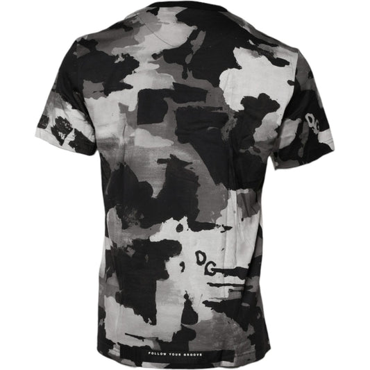 Dolce & Gabbana Multicolor Camouflage Crew Neck T-shirt TSH878504-44