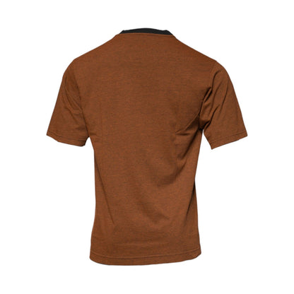 Dolce & Gabbana Brown DG Logo Polyester Crew Neck T-shirt