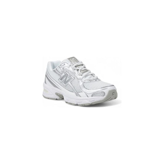 New Balance White Artificial Leather Sneaker