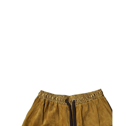 Dolce & Gabbana Brown Lambskin Suede Men Bermuda Shorts