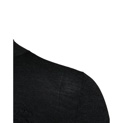 Dolce & Gabbana Black Wool Turtleneck Pullover Sweater
