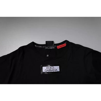 Dolce & Gabbana Black #DGMILLENNIALS Cotton Crew Neck T-shirt