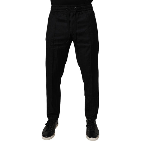 Dolce & Gabbana Black Wool Jogger Jogging Pants PAN75222-48