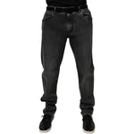 Dolce & Gabbana Black Cotton Stretch Skinny Men Denim Jeans PAN75292-56