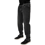Dolce & Gabbana Black Cotton Stretch Skinny Men Denim Jeans PAN75292-56