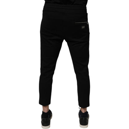 Dolce & Gabbana Black Cotton Jogger Jogging Pants