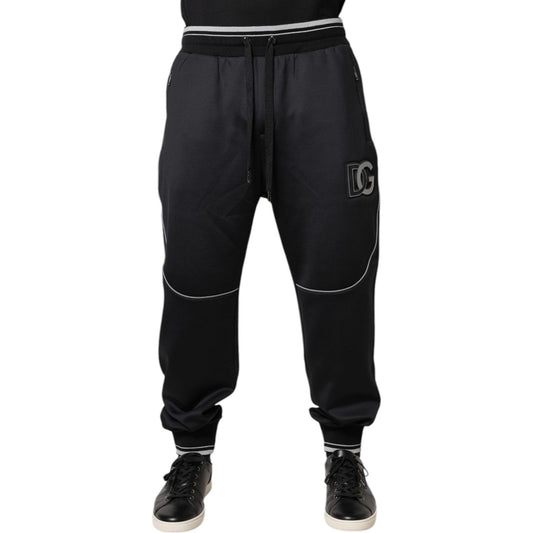 Dolce & Gabbana Black Polyester Logo Jogger Pants PAN76025-52