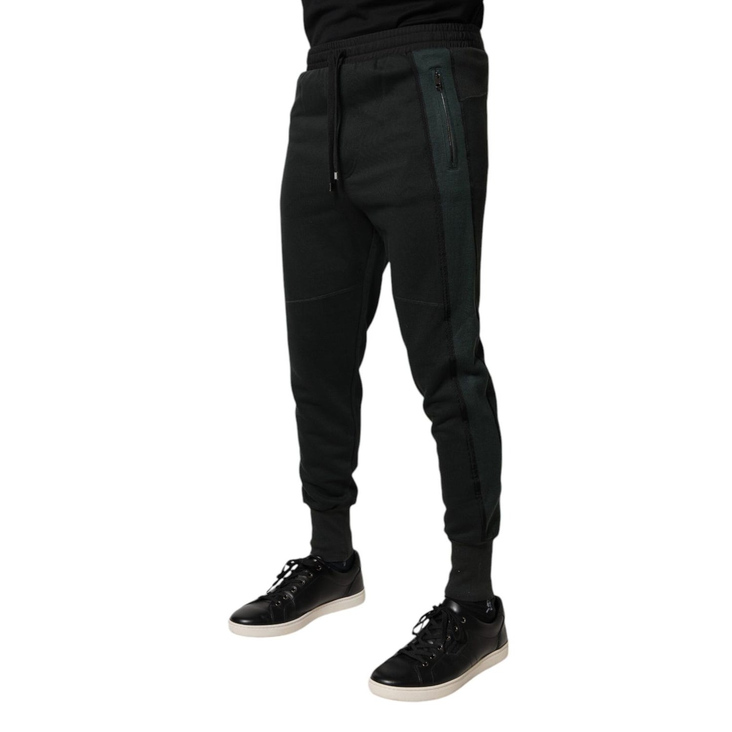 Dolce & Gabbana Black Cotton Blend Jogger Sweatpants Pants