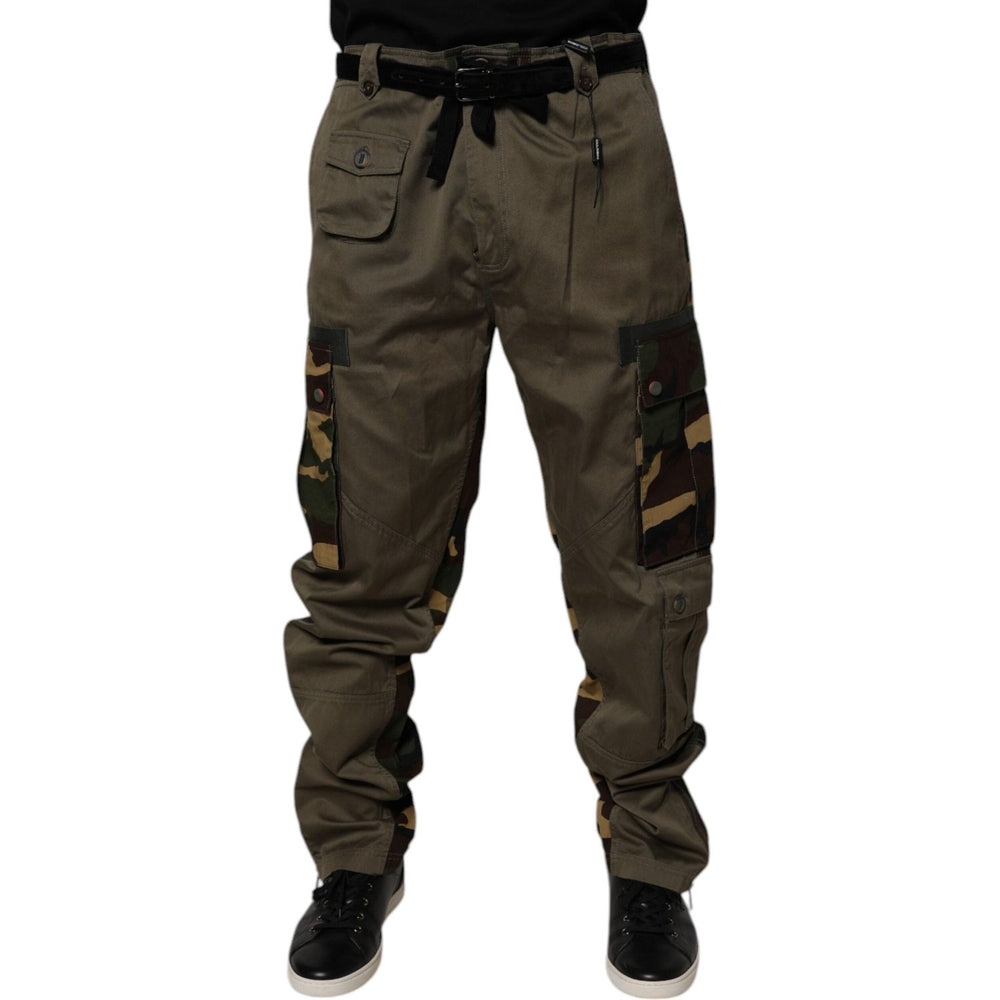 Dolce & Gabbana Multicolor Patchwork Camouflage Cargo Pants PAN76069-54