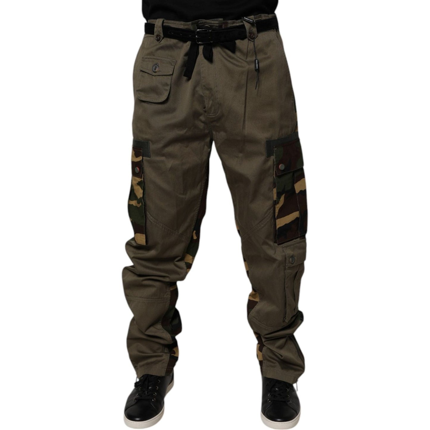 Dolce & Gabbana Multicolor Patchwork Camouflage Cargo Pants PAN76069-54