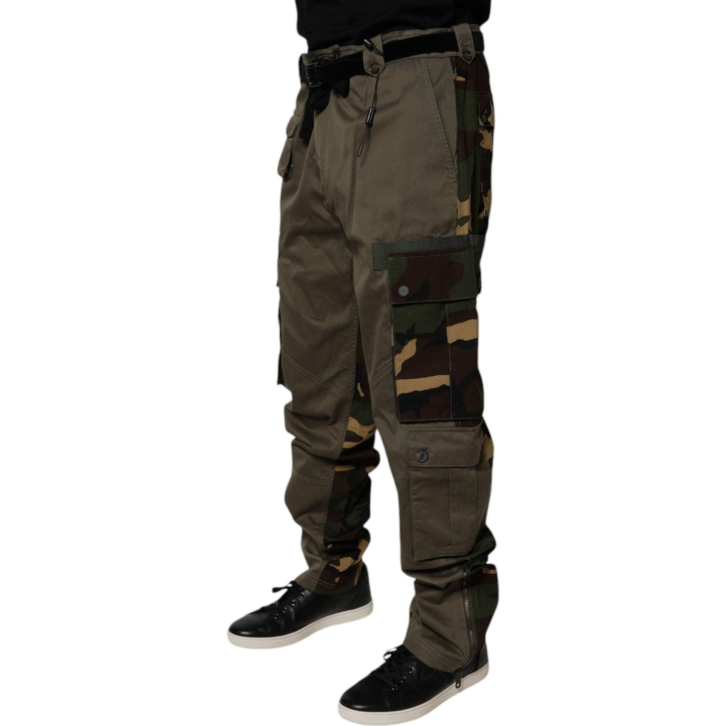 Dolce & Gabbana Multicolor Patchwork Camouflage Cargo Pants PAN76069-54