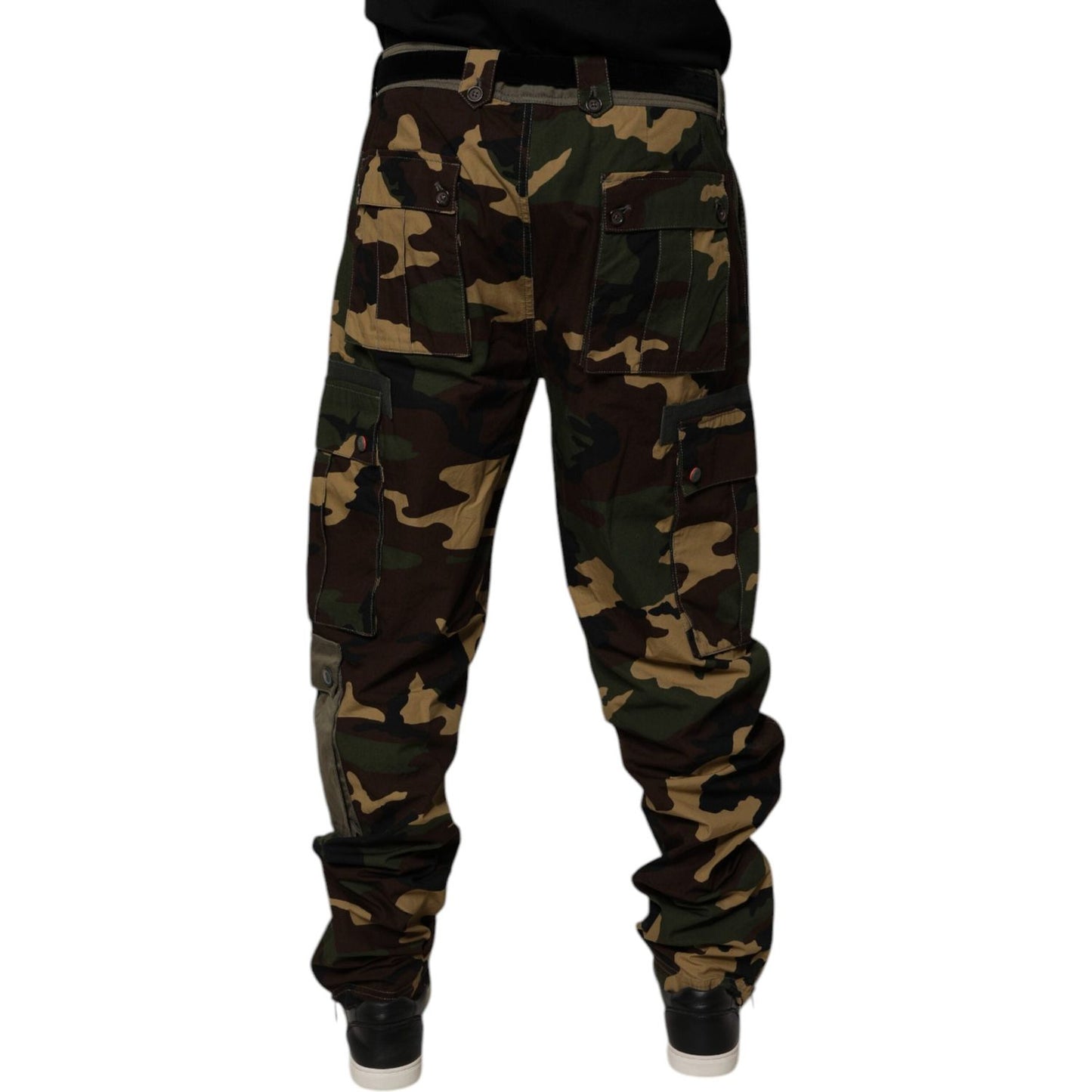 Dolce & Gabbana Multicolor Patchwork Camouflage Cargo Pants PAN76069-54