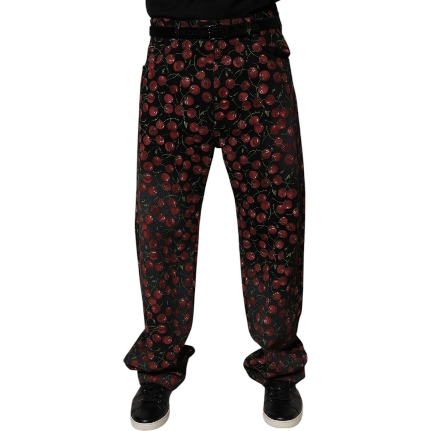 Dolce & Gabbana Black Cherry Cotton Straight Men Denim Jeans PAN76073-48