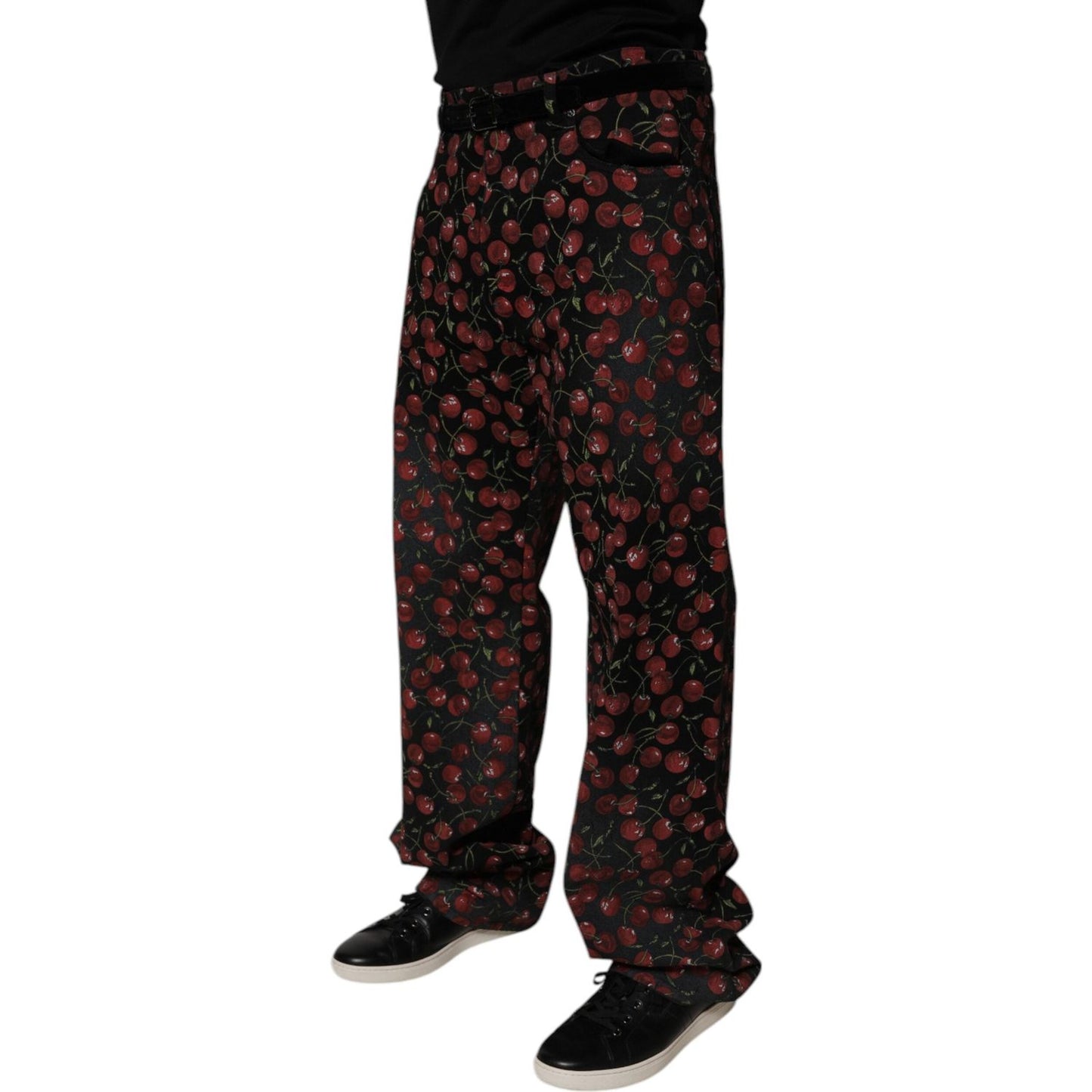 Dolce & Gabbana Black Cherry Cotton Straight Men Denim Jeans PAN76073-48