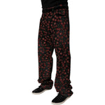 Dolce & Gabbana Black Cherry Cotton Straight Men Denim Jeans PAN76073-48