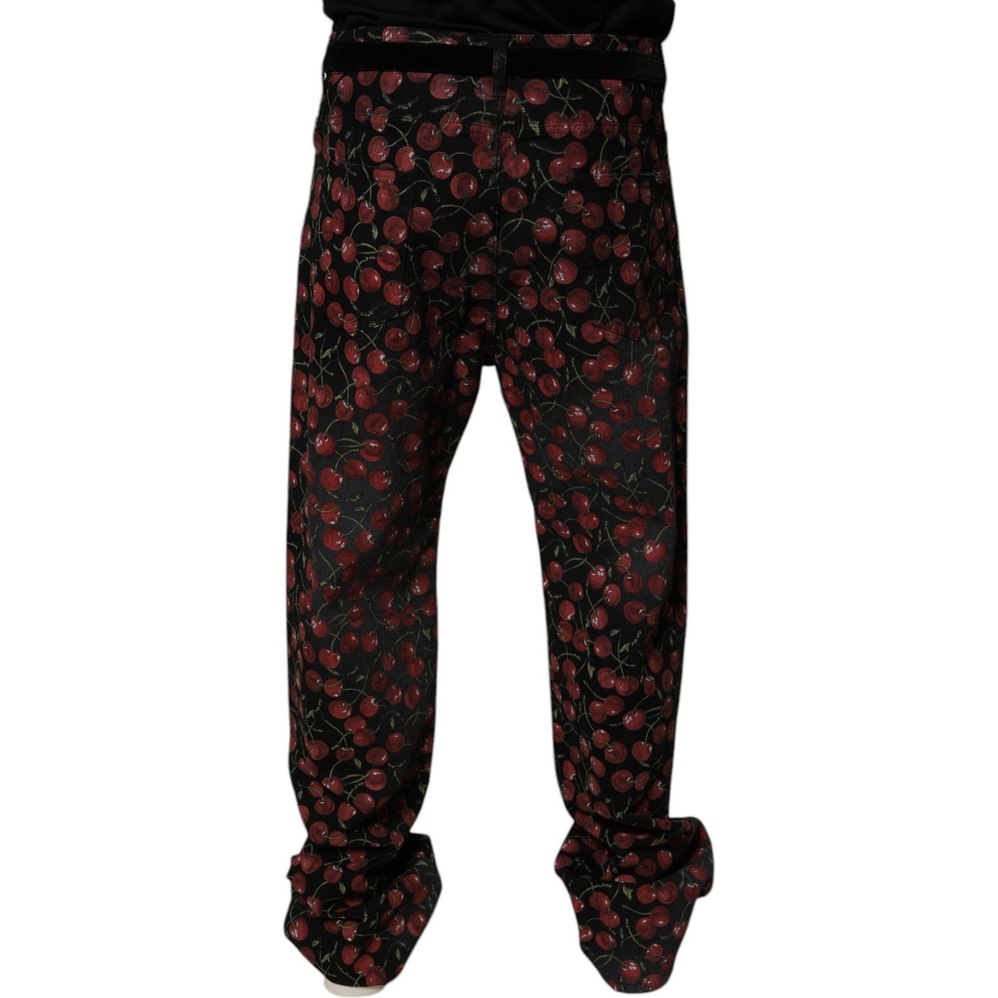 Dolce & Gabbana Black Cherry Cotton Straight Men Denim Jeans PAN76073-48