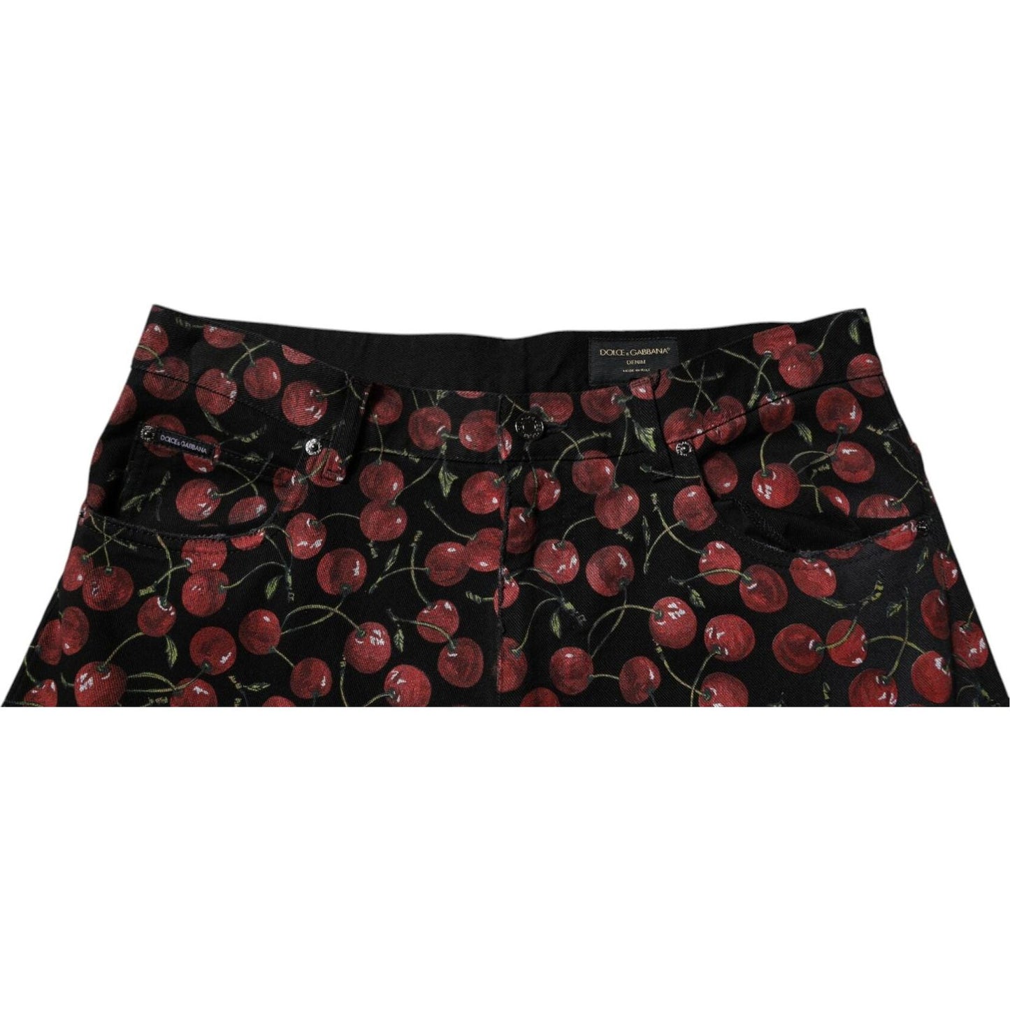 Dolce & Gabbana Black Cherry Cotton Straight Men Denim Jeans PAN76073-48