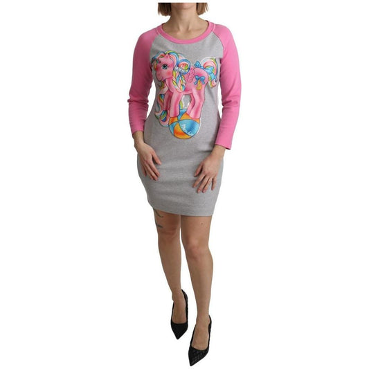 Moschino Gray Cotton Dress