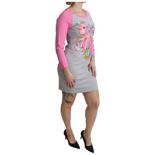 Moschino Gray Cotton Dress