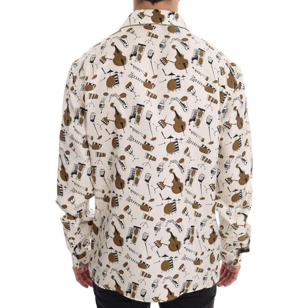 Dolce & Gabbana Multicolor Silk Shirt DO-1028-40
